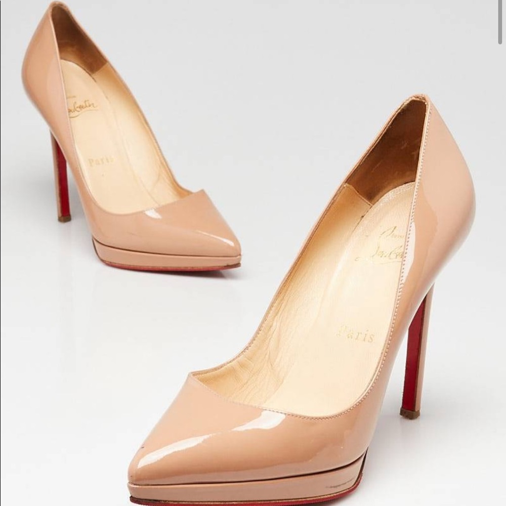 Christian Louboutin beige pigalle 120 heels